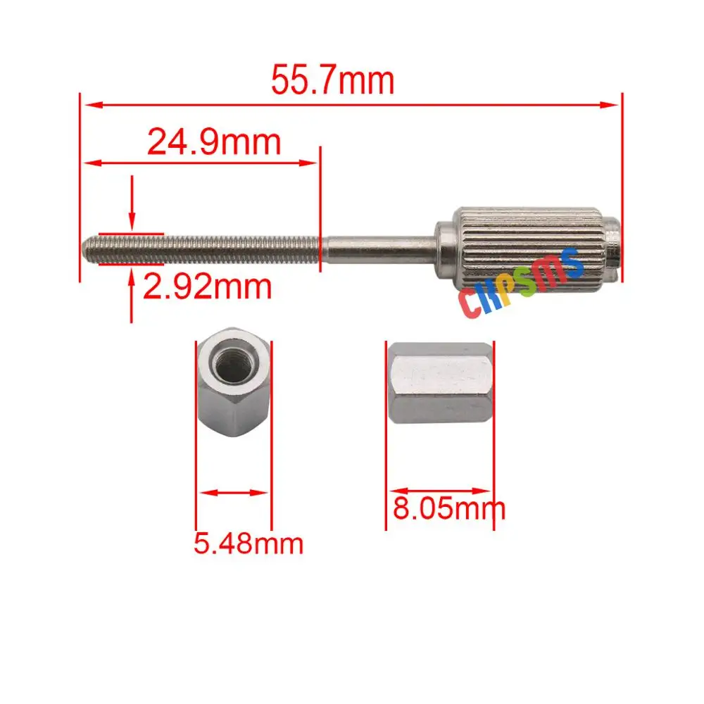 2PCS #KP-19096 Embroidery Hoop Metal Long Adjusting Screws FOR Many Brother BabyLock Hoops