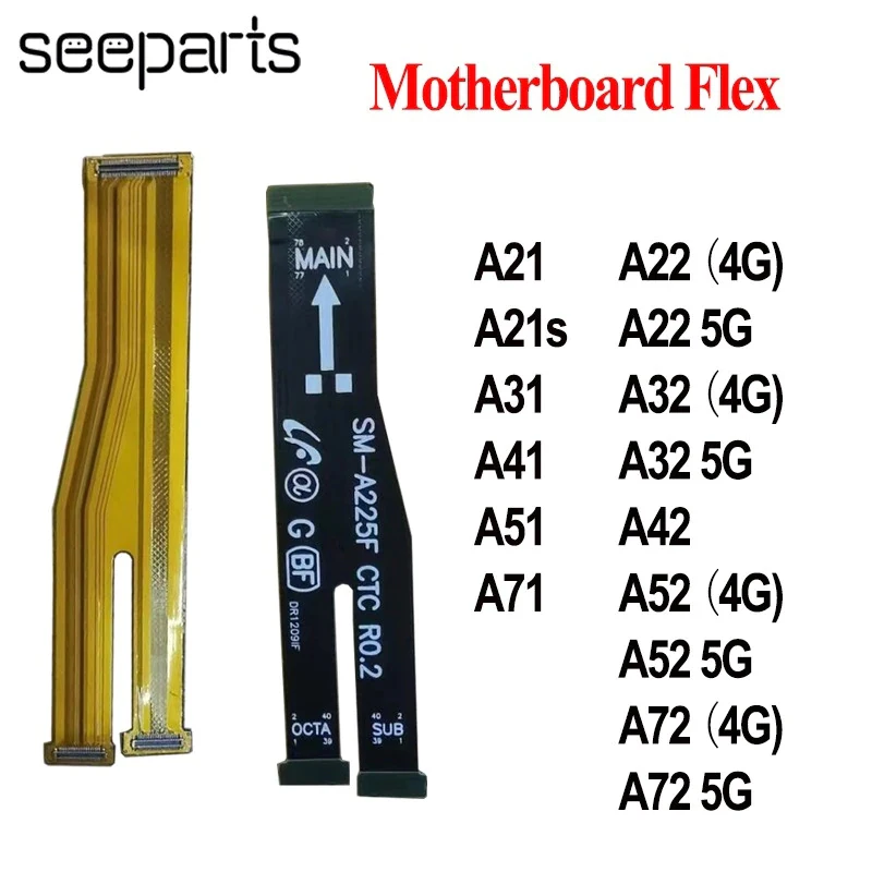 For Samsung A21 A21s A31 A41 A51 A71 LCD Connector Motherboard Flex Cable A22 A32 A42 A52 A72 Motherboard Cable Replacement Part