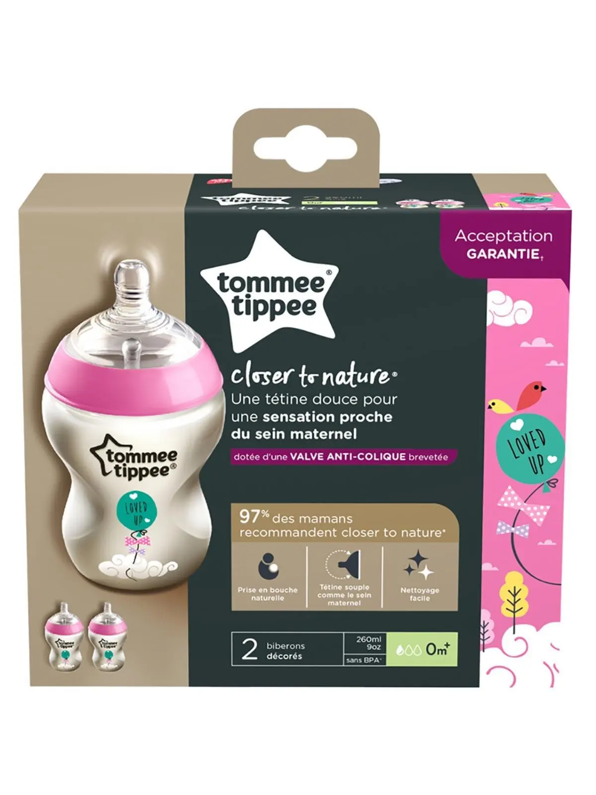 Tommee Tippee PP Closer To Nature Baby ขวด (2X260Ml)