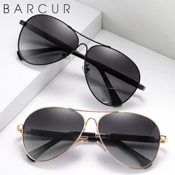 BARCUR Original Men Sunglasses Polarized Anti Blue Light Protect Men's Sun Glasses Women Pilot UV400 Eyewear