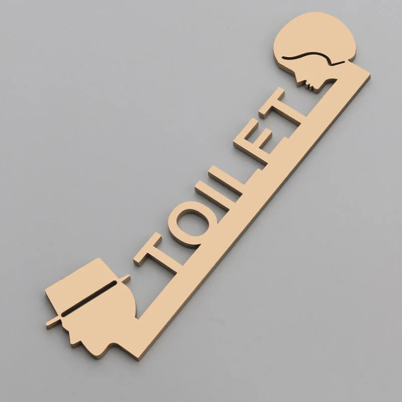 Acrylic Toilet Signs Door Sign Self-Adhesive for Ladies and Gentlemen,Male and Female Wall Stickers,Bathroom Signs Set for Toile