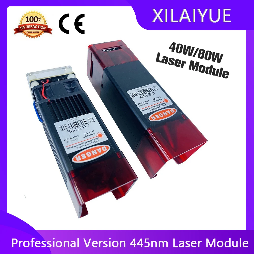 

80W / 40W Professional Version 445nm Laser Module, Focal Fixed, TTL Module, Compressed Spot Technology, Laser Head,Laser Engrave