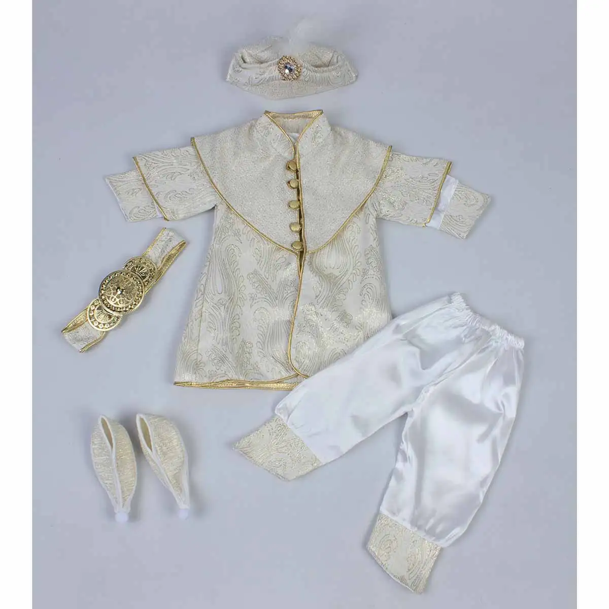 

Boy Baby Suit Prince Old Ottoman Prince Vintage Gentleman Formal Dresses Boys Babies 6 Pcs Set Male Clothing Special Occasions Outfit