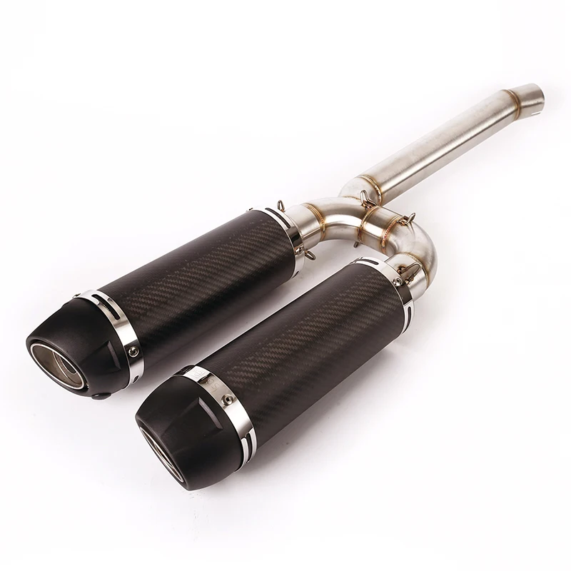 FZ6 Motorcycle Exhaust System Slip on Connection Link Muffler Escape Tip Silencer Pipe for Yamaha FZ6 FZ6S FZ6N