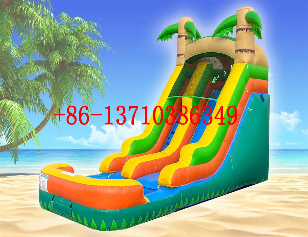 

Hot summer children's jungle inflatable pool slide for sale