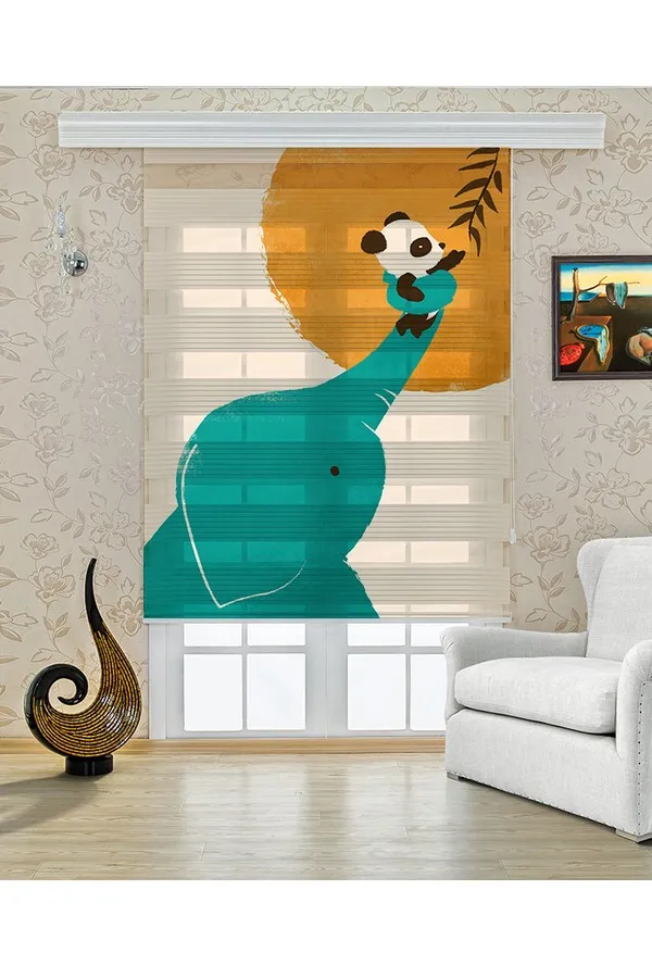 PRESTIJHOME Digital Printed Antibacterial Kids Zebra Roller Blinds, Fast Delivery, High Quality, Organic Print