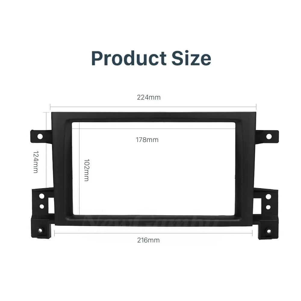 2 Din For Suzuki Grand Vitara 2005 2006 2007 -2015 Frame Or Cable Adaptor Dash Trim kit Facia Panel  Radio Player screen ABS