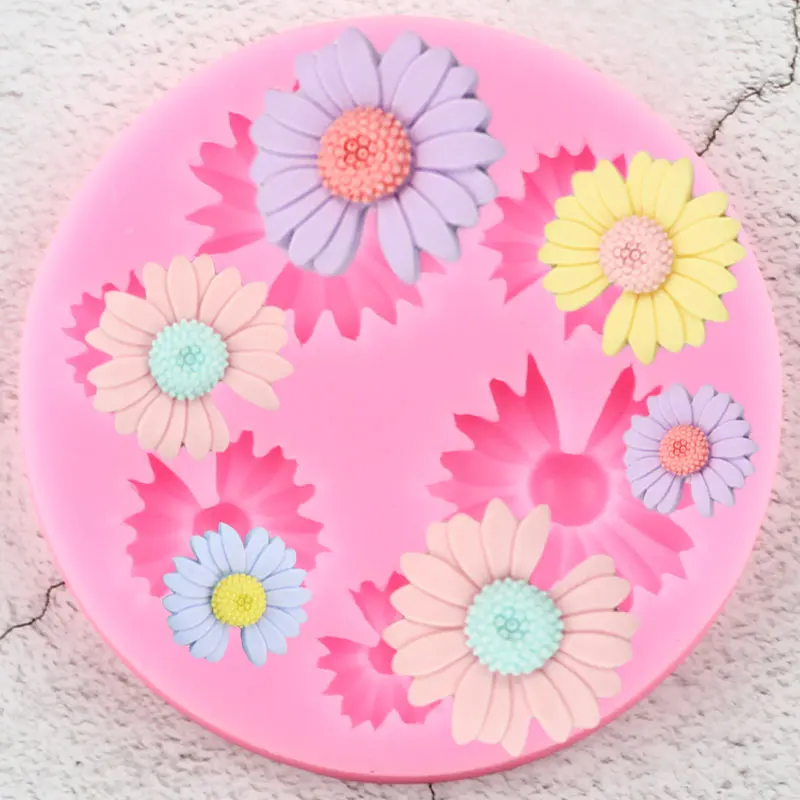 

Daisy Wild Chrysanthemum Flower Silicone Mold Chocolate Cupcake Baking Molds Candy Resin Mould Fondant Cake Decorating Tools