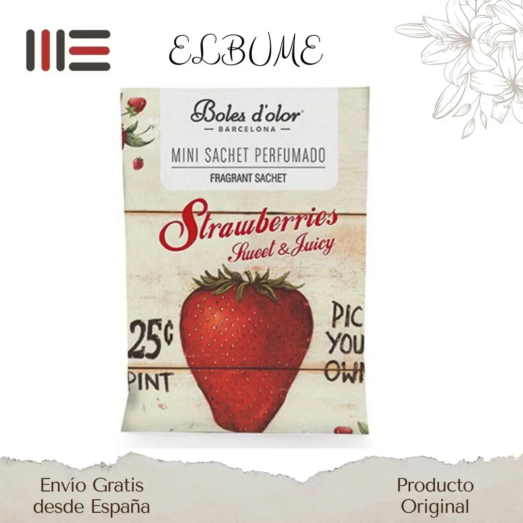 Boles D 'olor perfume freshener STRAWBERRIES fills your cupboards, car, drawers, clothes boxes, Cobblers with nice scented aromas. The small environment that does not take up space lasts 6 months active.