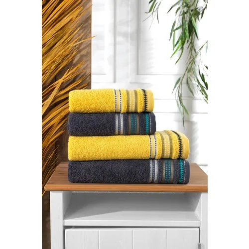 Nakkısh Cotton 4'lü Towel Set-Evmila Home Textile Towel Hammam Cotton Microfiber Bathroom Fabric Accessory