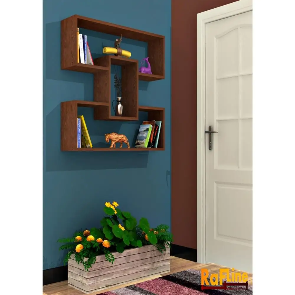 Shelf&Shelf MADE IN TURKEY Modern Shelf Color Options Living Room Wood Wall Book Holder Organizer Bookshelf Rack Bookcase