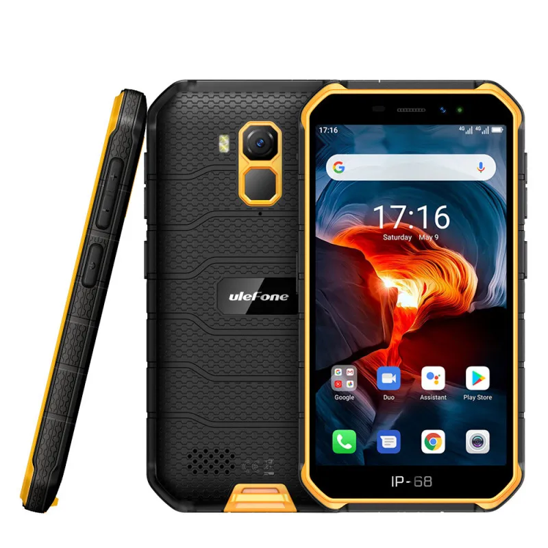 Ulefone-smart phone Armor X7 Pro, rugged IP/69 mobile with android 10, helium P90, eight core, 4/32, 6.3 inch, 5500mAh, NFC