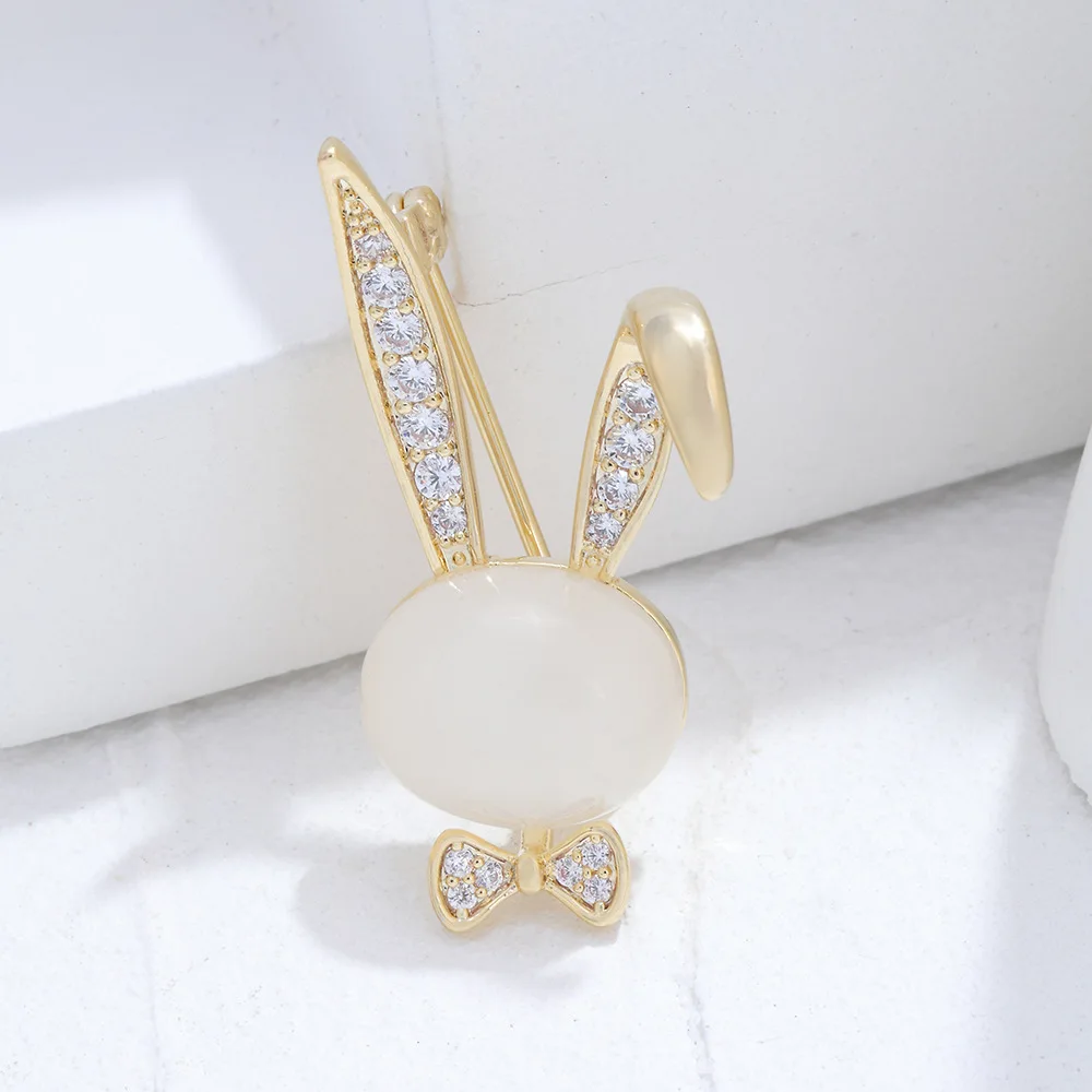 New Style Rabbit Female Elegant Collar Buckle Jewelry Collar Clip Corsage Adjustment Tight Anti-Empty Brooch Pin