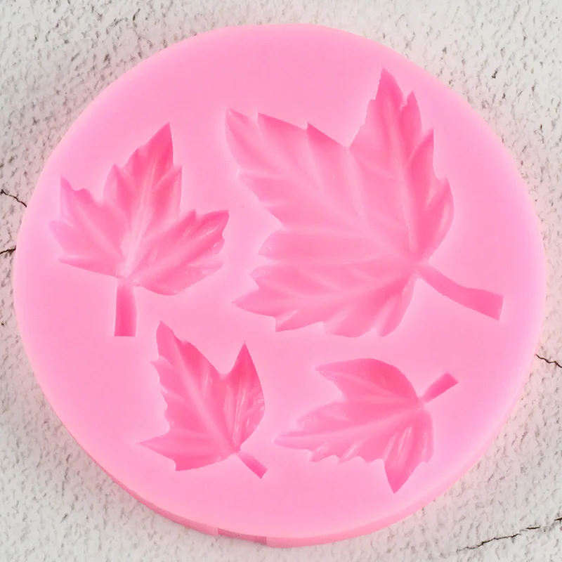 Autumn Maple Leaf Shape Silicone Mold Fondant 3D Cupcake Candy Chocolate Cake Decoration Baking Tool Moulds DIY Clay Resin Art