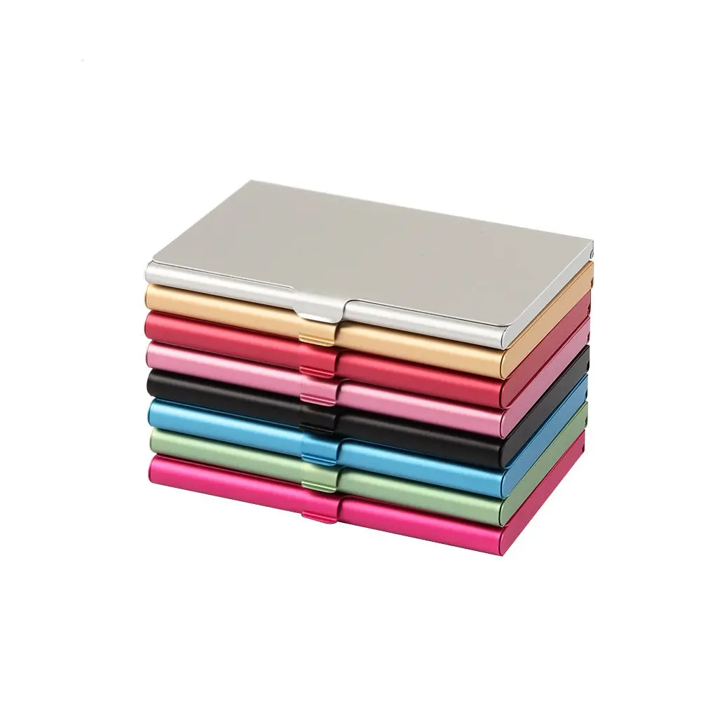 Creative Business Card Case Stainless Steel Aluminum Metal Box Credit ID Wallet Card Holder 1PCS