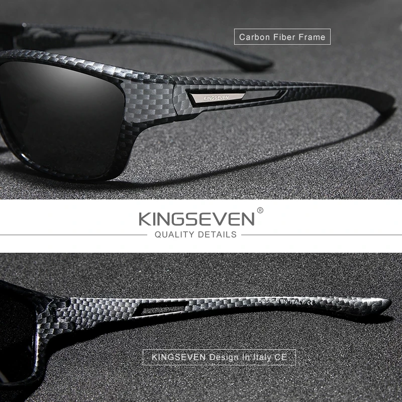 Kingseven Riding Fietsen Mtb Gepolariseerde Zonnebril Mannen Mode Nieuwe Sport Stijl Vierkante Zonnebril Mannelijke Outdoor Reizen Uv Goggle