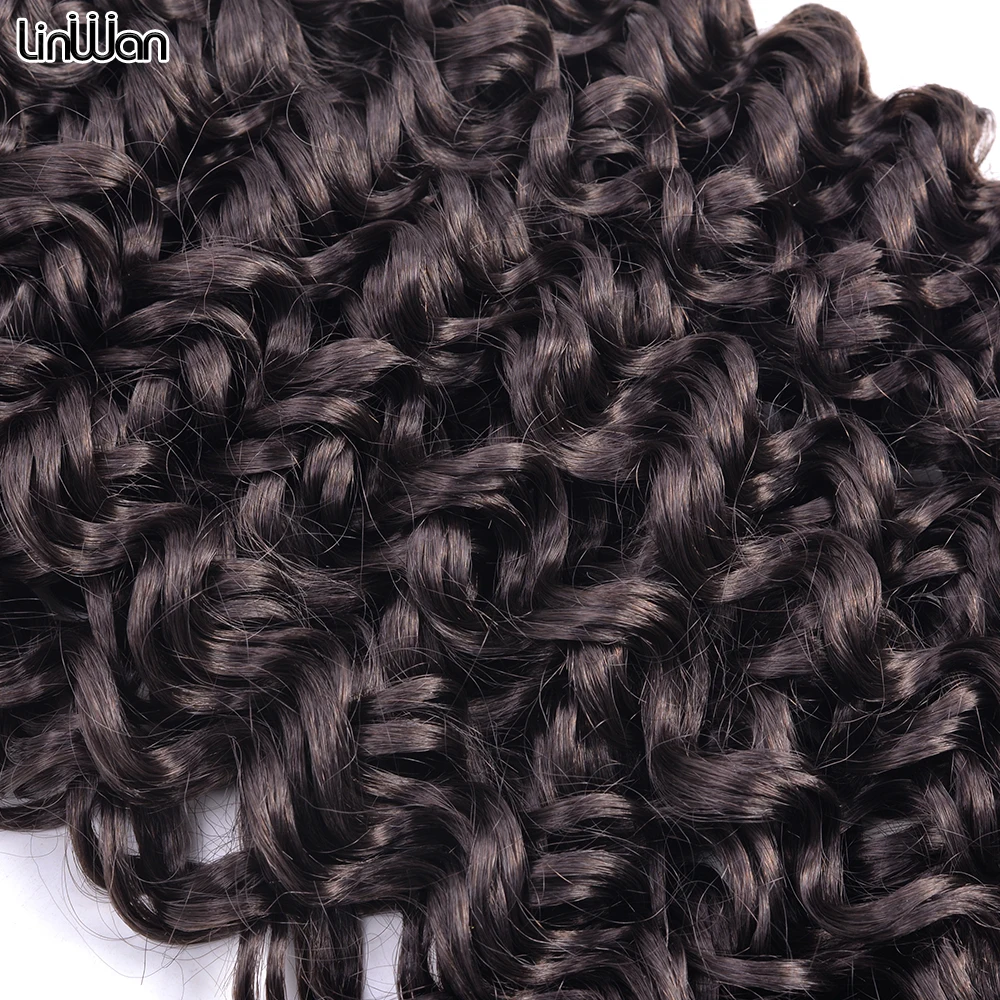 Ekstensi Rambut Sintetis 10 14 & 18 Inci Freetress Gogo Curl Crochet Kepang Rambut Afro Keriting Ombre Rambut Gelombang Air Pirang untuk Wanita