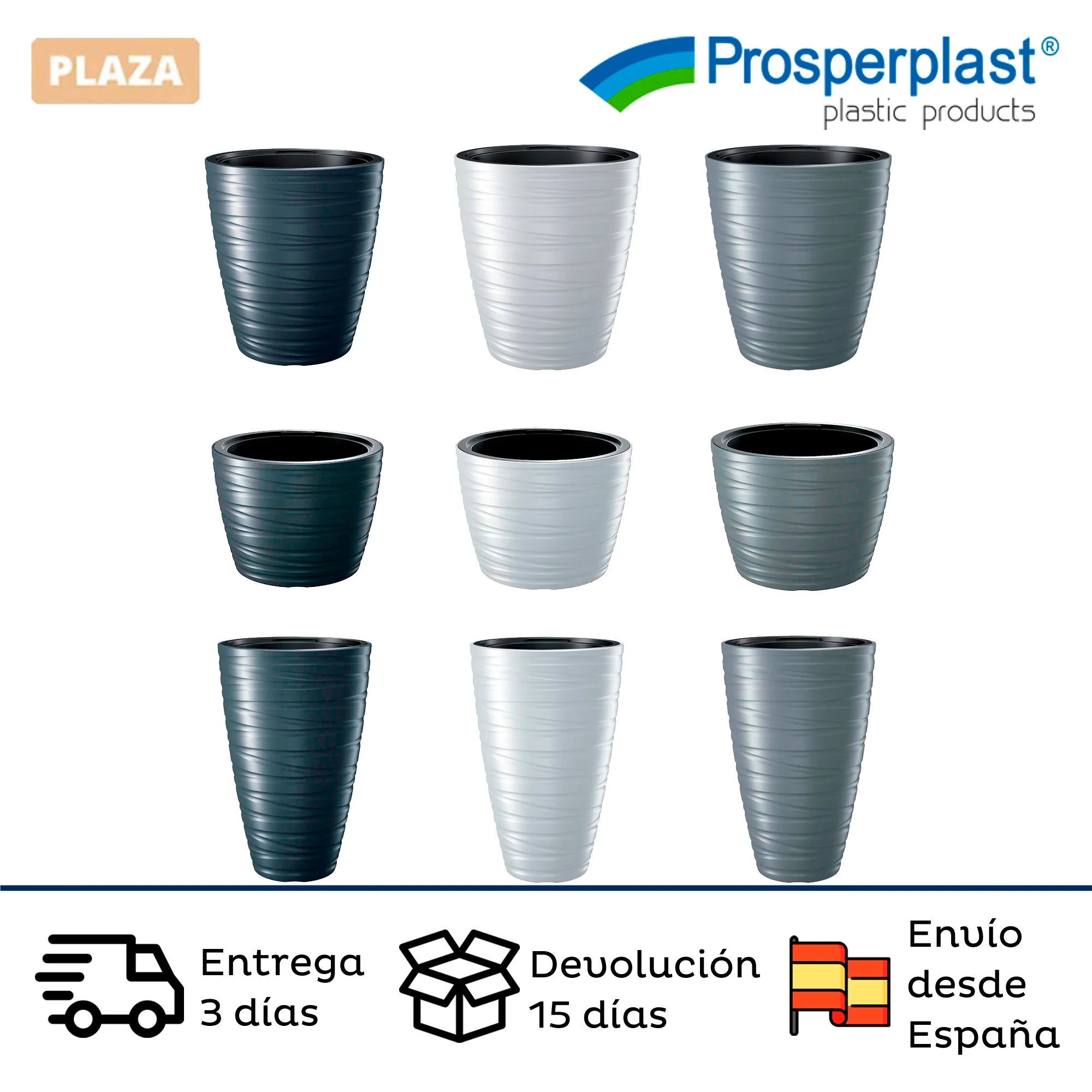 MAZE Prosperplast garden pots (16L a 68L) official garden pot shop in various colors of plastic