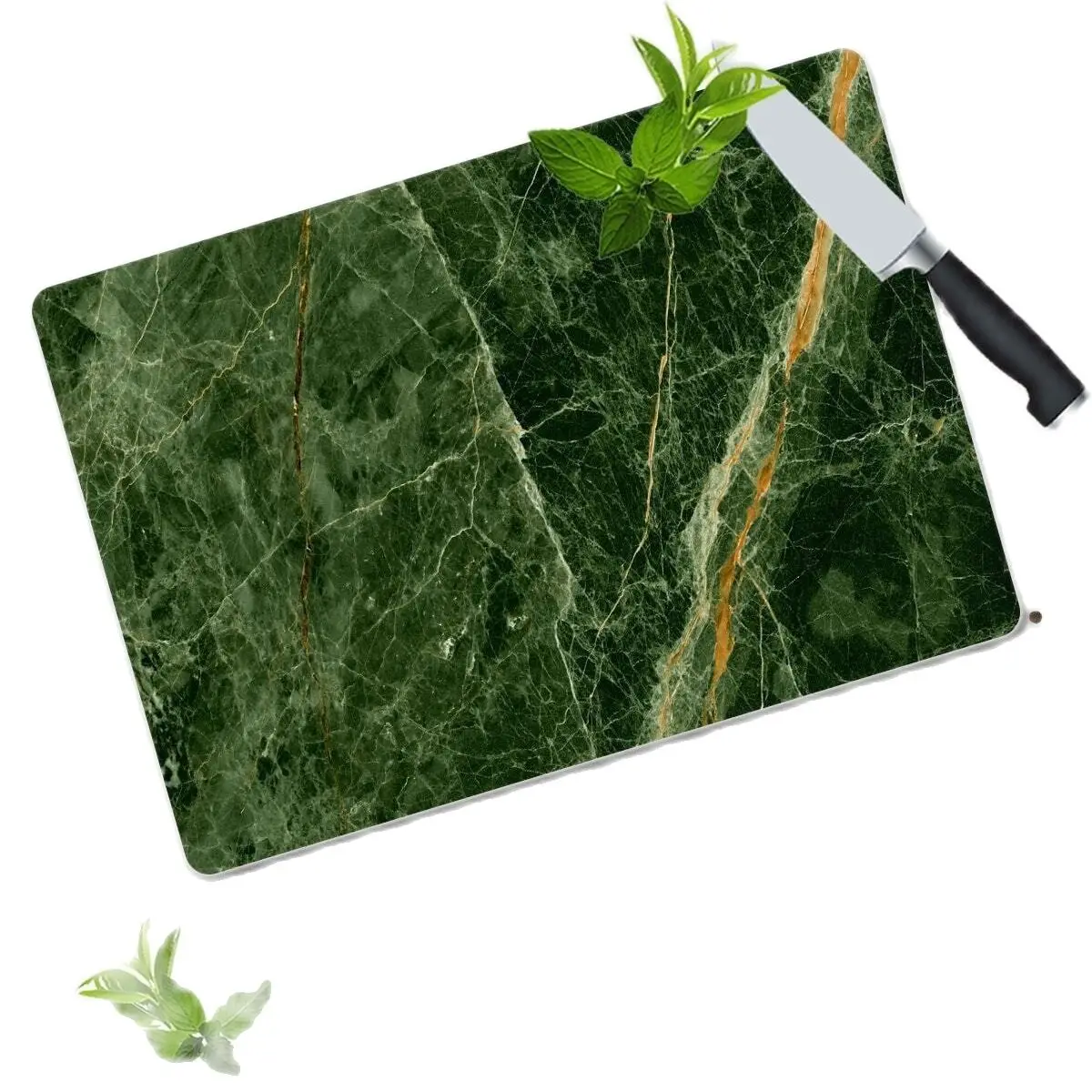 Kitchen Cutting Chopping board Tempered Glass Cutting Board Countertop Protection Plate Anti-Scratch Green Gilded Meat Vegetable Chopping board