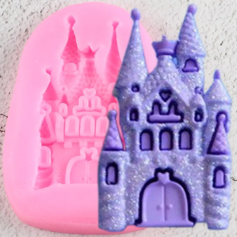 Princess Castle Silicone Mold Baby Birthday Chocolate Fondant Moulds DIY Party Cake Decorating Tools Candy Resin Clay Molds