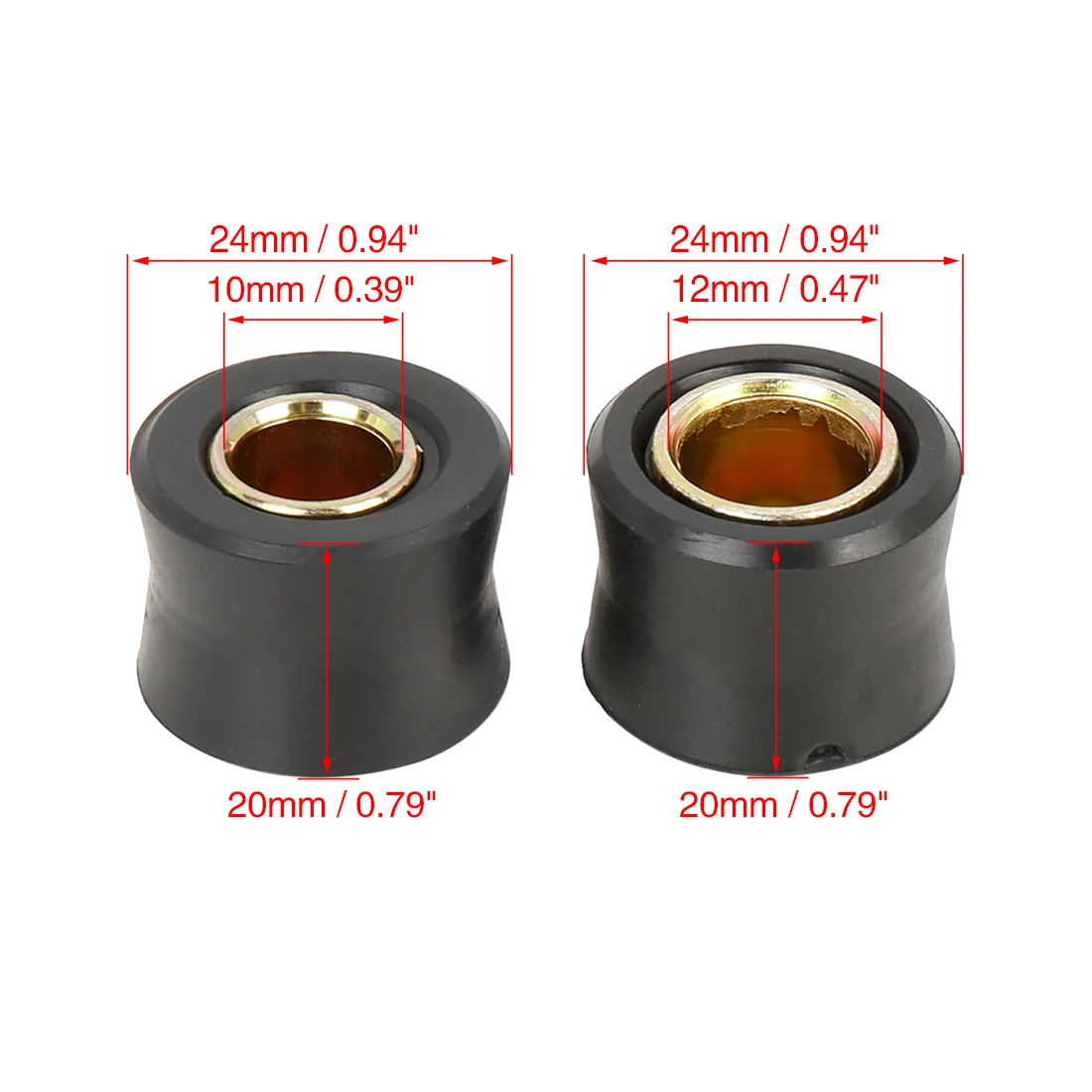 Motoforti 10mm 12mm 13mm Motorcycle Scooter Rear Shock Absorber Bushing Rubber Ring Wheel Damper Bush Bushing 2/4/5/6/10 Pcs