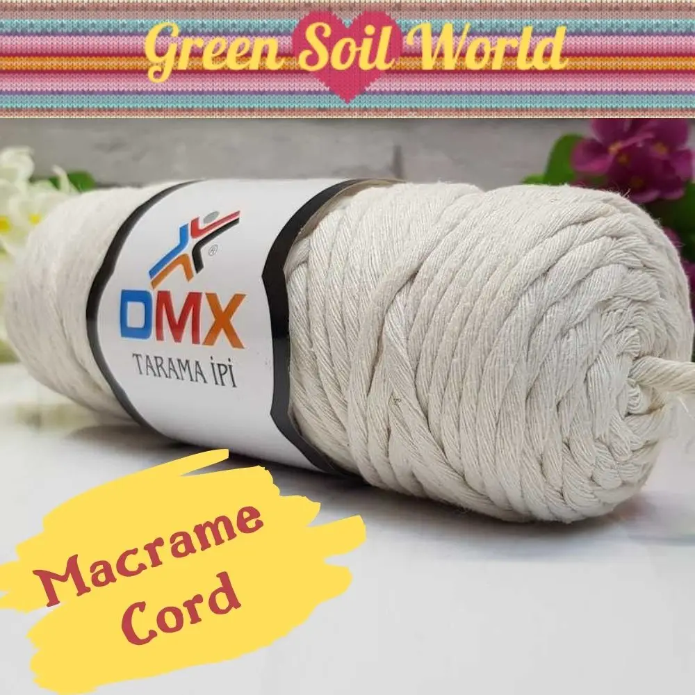 Multicolor Regenerated Cotton Macrame Rope - 230-270g  65m - 31 Color Options - Wall - Door Decorations, Bags, Cushion, Pillow, Swing, Hammock, Party, Cord, Wedd, Thread, String Home Textile - Twisted Craft DIY