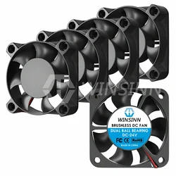 WINSINN 4010 40mm Fan DC 5V 12V 24V Hydraulic / Dual Ball Bearing Brushless Cooling 40x10mm 2PIN [5-Pack]