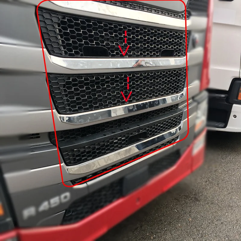 Scania Ng Sc S/R Of Middle Grill Lath Chrome WN Inox WNSC323