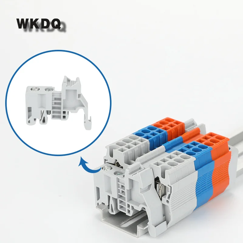 10Pcs E/UK E/UK-2 WKF35 End Clamp Mounting on NS35 DIN Rail Terminal Block Stopper Accessories Supporting Ends of Termin Bracket