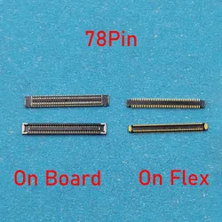 10pcs 78Pin USB Charging FPC Connector For Samsung A41 A415 A51 A516 A515 A31 A315 A71 A716 A715 F M51 Charger Plug On Board