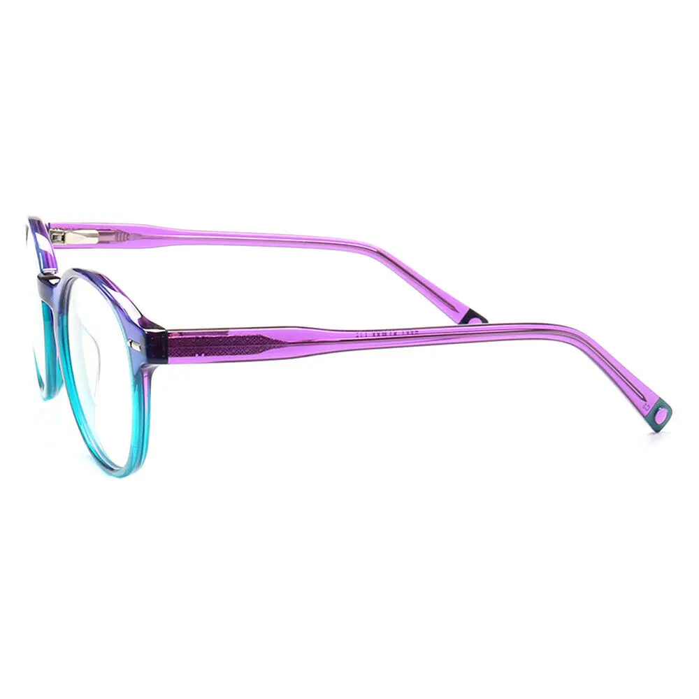 Women Vintage Round Fashion Eyeglasses Frames Men Retro Glasses Frames Popular Spectacles Prescription Eyewear Red Purple Yellow