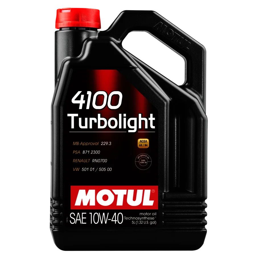 Motul 108645 engine oil Technosynthese 4100 Turbolight 10W40 5L Black Standard