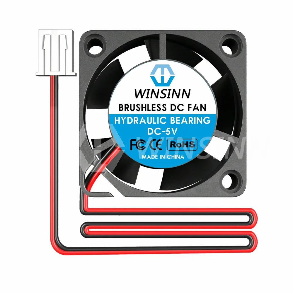 WINSINN 2010 20mm wentylator DC 5V 12V łożysko hydrauliczne bezszczotkowy 20x10mm 2PIN