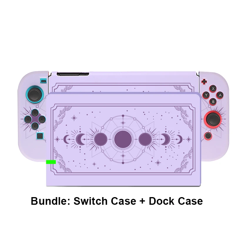 Aesthestic Schwarz Mond Phase Funda Nintendo Schalter Abdeckung Fall Dockable Schutzhülle Tarot TPU Shell Für Schalter Controller Joy-Con