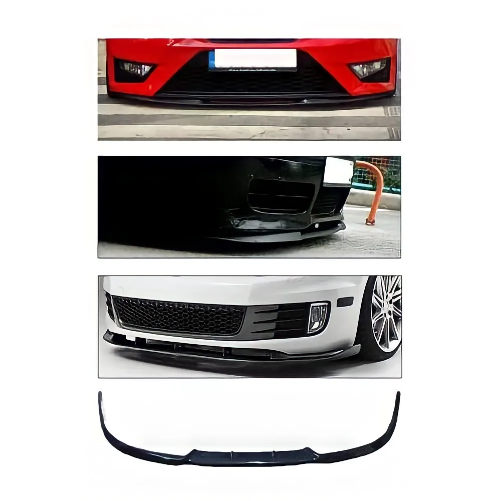 CUPRA R Front Bumper Lip Spoiler For AUDI A3 A4 S3 S4 8p 8L Car Accessories Universal 3 Pcs Lip Body Kit Tuning Exterior Parts