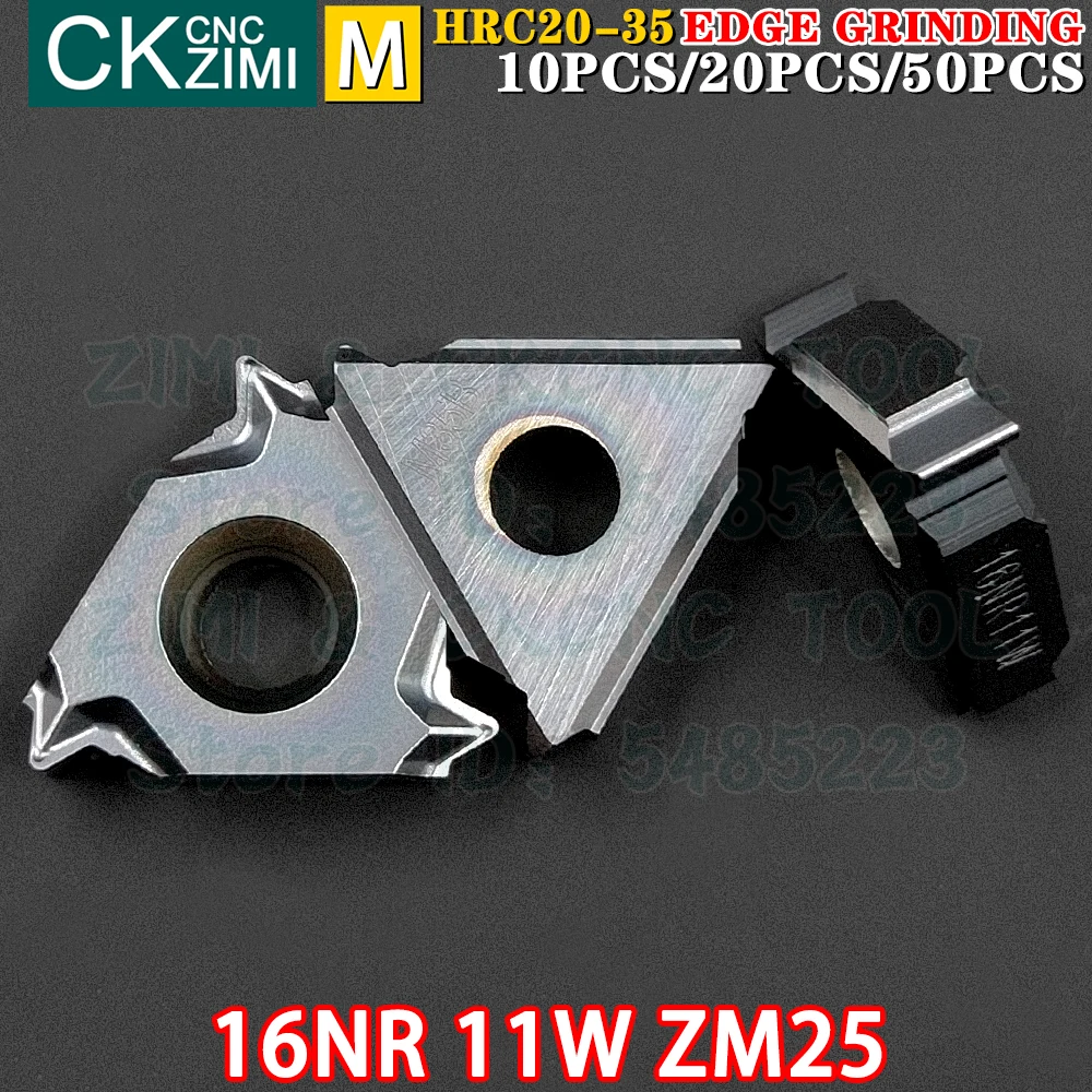 16NR 11W ZM25 16IR Твердосплавные вставки  Резьбовые токарные вставки с внутренней внешней резьбой Инструменты для токарных станков с ЧПУ по металлу для держателя инструмента SNL SNR SER SEL