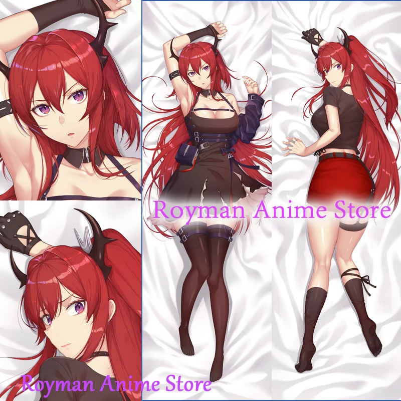 

Dakimakura Anime Arknights Surtr Double Sided Print Life-size Body Pillow Cover