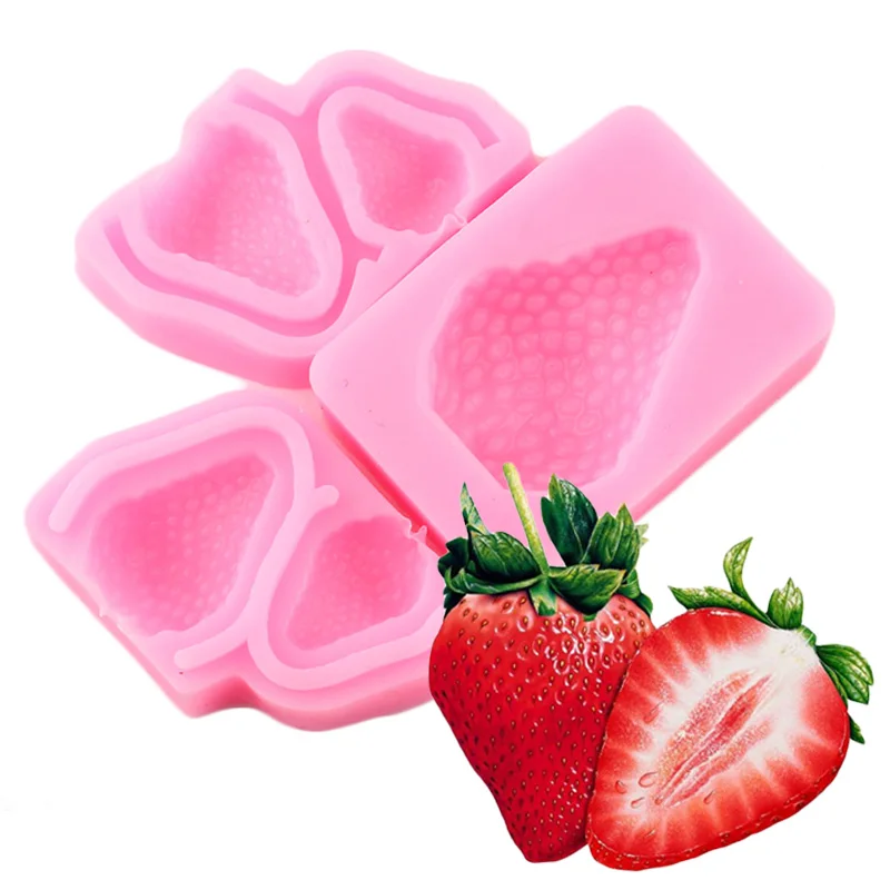 Fruit Strawberry Cake Silicone Mold Jelly Chocolate Fondant Mould Sugarcraft Cake Decorating Tools Kitchen Baking Accessories