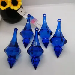 Camal 5PCS 70mm blu scuro diamante goccia acrilico cristallo perlina pendente pendente lampadario casa festa di nozze artigianato decorazioni natalizie