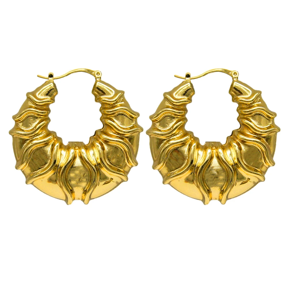 

Yulaili 2026, модные женские серьги, трендовые бразильские золотые большие серьги, быстрый цвет, высококачественные серьги из нержавеющей стали для женщин