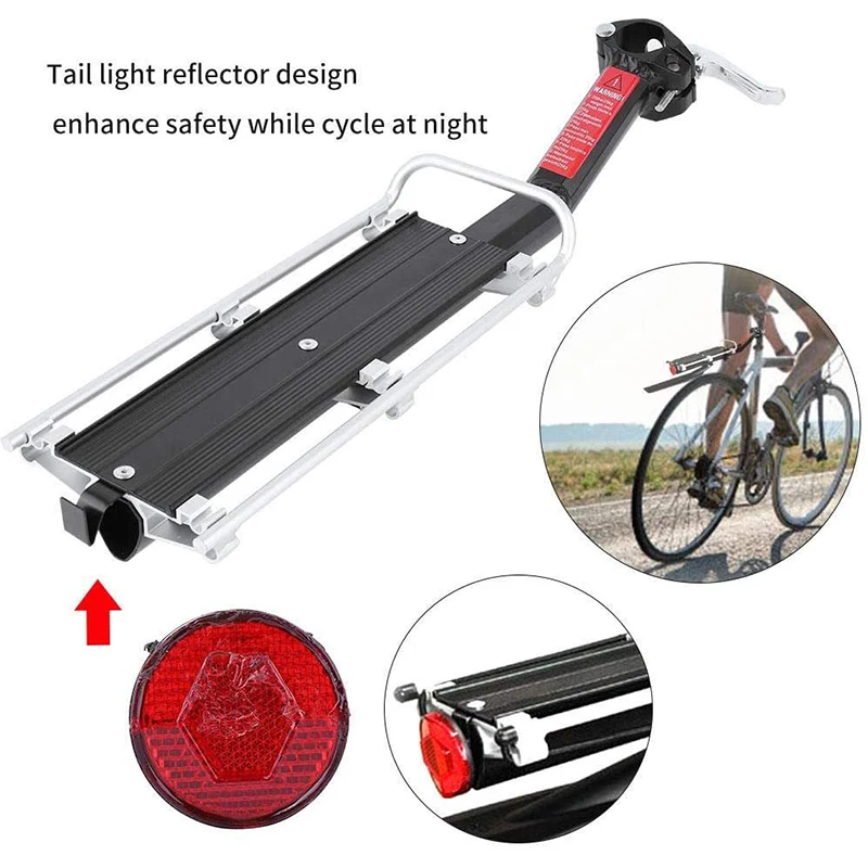 Bicycle Luggage Carrier 30KG Mountain Bike Cargo Rack MTB Rear Shelf Cycling Seatpost Bag Holder Stand