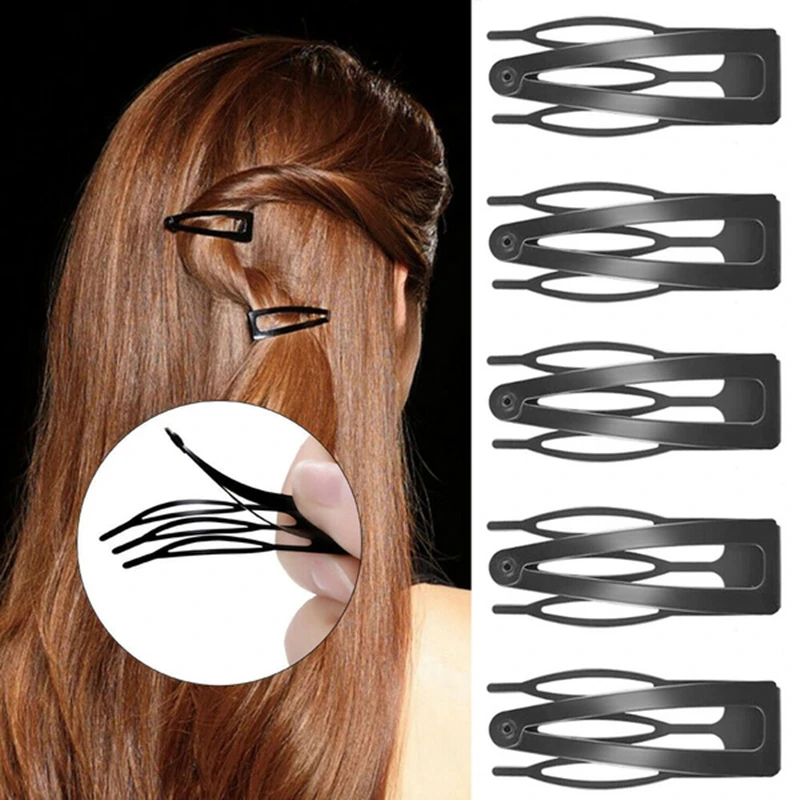 

40/80PCS Double-Grip Hair Clip For Women Girls Metal Snap Hairpin Hair Accessories Clamps Fashion Non-slip Barrette Gifts