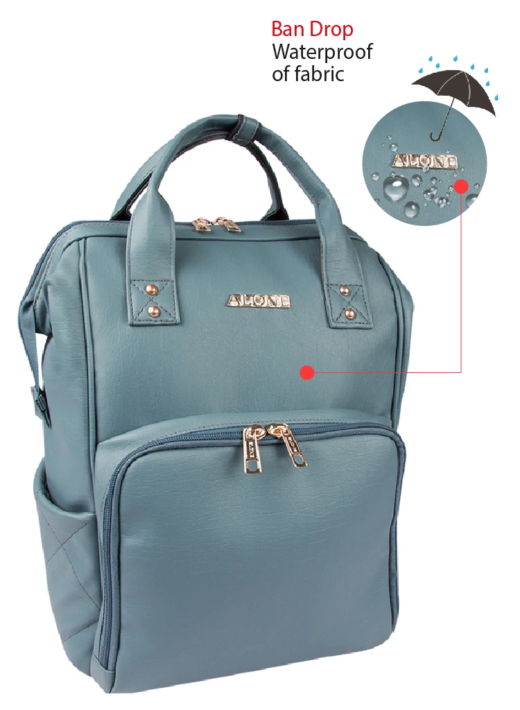 New Fashion Pu Leather Diaper Bag Washable Leather Backpack Women Fashion Child Care Bag For Mothers Women Fashion Baby Care Bag