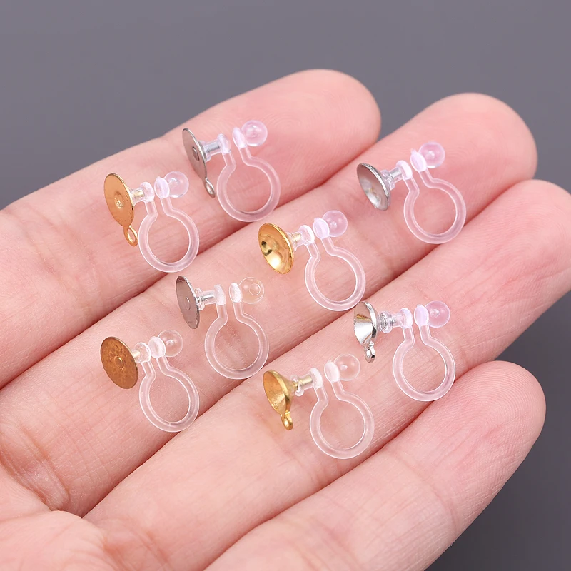 Resin ear clip converter invisible painless plastic ear clip artifact female no hole advanced diamond ear clip empty bracket