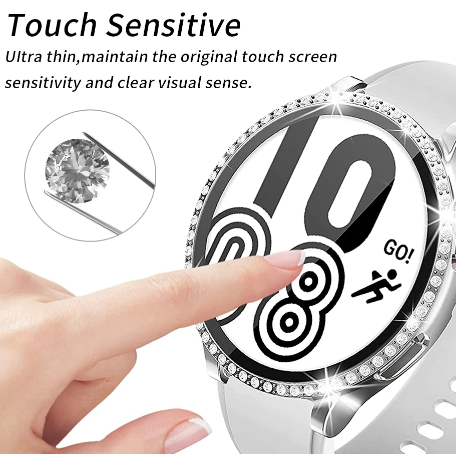 

Diamond Case for Samsung Galaxy Watch 4 40mm 44mm Bumper Screen Protector Cover for Galaxy Watch4 Accessories
