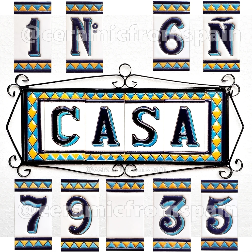 Ceramic letters and numbers-design 