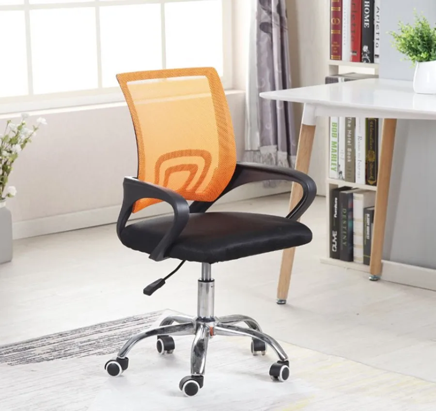كرسي مكتب مع دعم قطني كرسي مكتب دوار عجلات كراسي مكتب المنزل #3