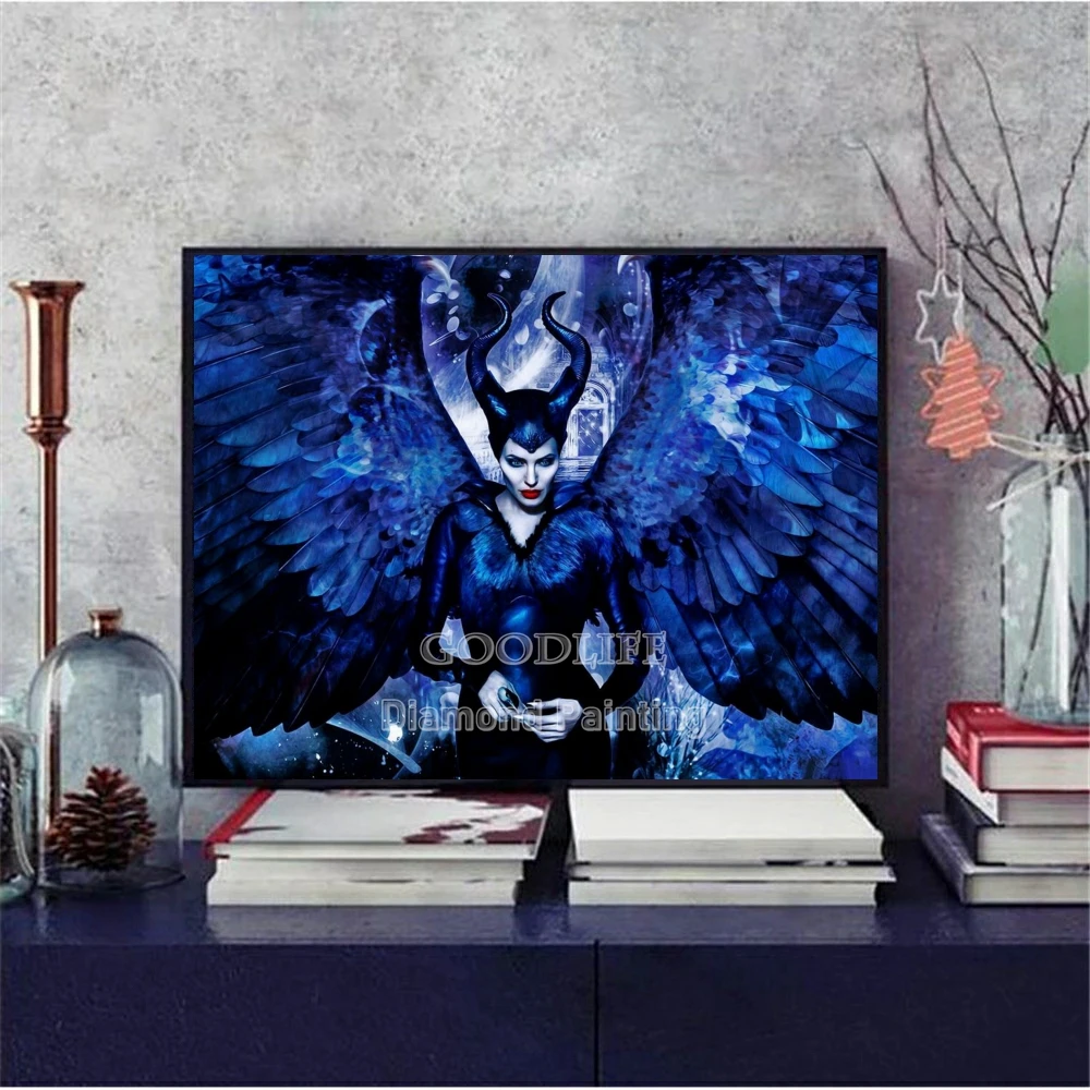 Maleficent 5D DIY Diamond Painting Embroidery Dark Queen Full Square Round Cross Stitch Kits Rhinestones Mosaic Home Decor view 2