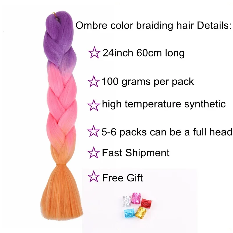 Desire for Hair 24inch Synthetic Braiding Hair Yellow Color Jumbo Braids For Box Braids Dreadlocks Making Heat Resistant Fiber