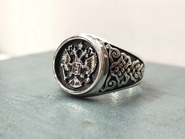 925 Silver Double hotsell Headed Eagle Ring